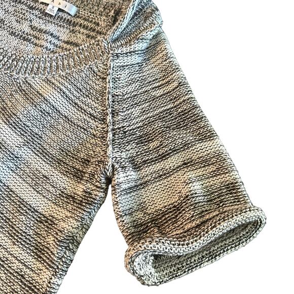 CAbi Womens black white marled short sleeve sweater 973 Small - Picture 5 of 8